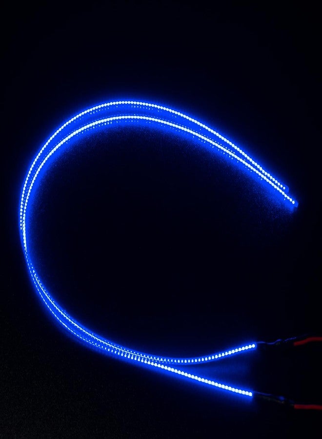 RCJUMPANT RC LED Strip Lights for TRX4M SCX24 1/24 1/18 Crawlers - Flexible, Cuttable- Easy Installation with Cable Ties (Blue) - Image 4